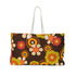 Hippie Beach Bag, Hipster Style Retro Groovy 70&