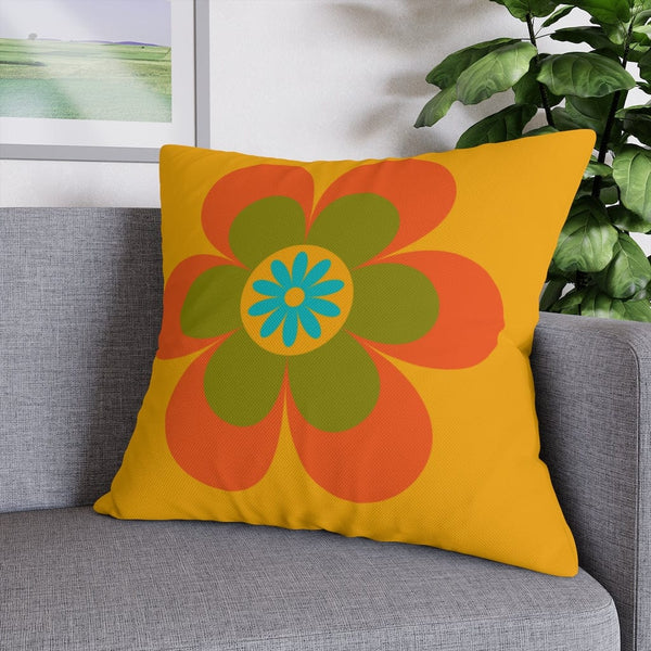 70's Groovy Flower, Mod Daisy, Couch Cushion PILLOW Case