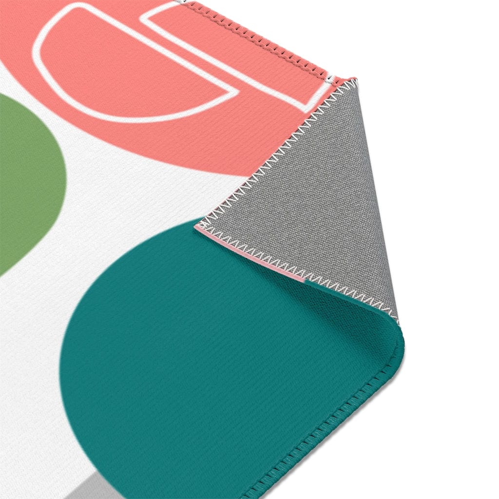 Retro Rug Boho Mid Century Modern Geometric Teal, Pink, Yellow, Green,  Living Room, Bedroom, Entry Area Rugs Home Decor 36" × 24"