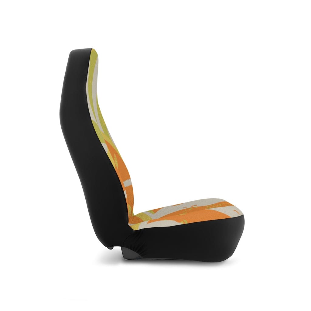 Retro Car Seat Covers, Groovy Green, Orange, Sunburst, 70&