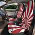 Retro Car Seat Covers, Red, Funny Mod Cat, I See Your Butt 48.03" × 18.50" / Black