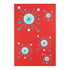 Atomic Astro Starburst Retro Red, Mid Century Modern Red, Aqua, White Atomic Age Area Rugs Home Decor 48" × 72"
