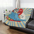 Kitschy Cute, Funny Retro Vintage Valentine Card Blanket Gift For Her Home Decor 50" × 60"