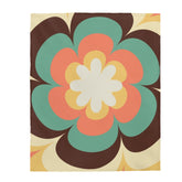 Retro Flower Power Groovy Vibes MCM Blanket All Over Prints 50" × 60" Mid Century Modern Gal
