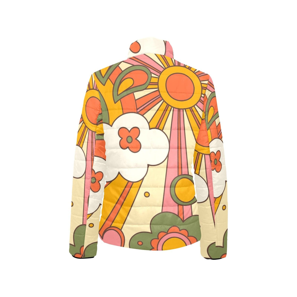 70's Groovy Sun, Retro Women's Bomber Jacket Jackets