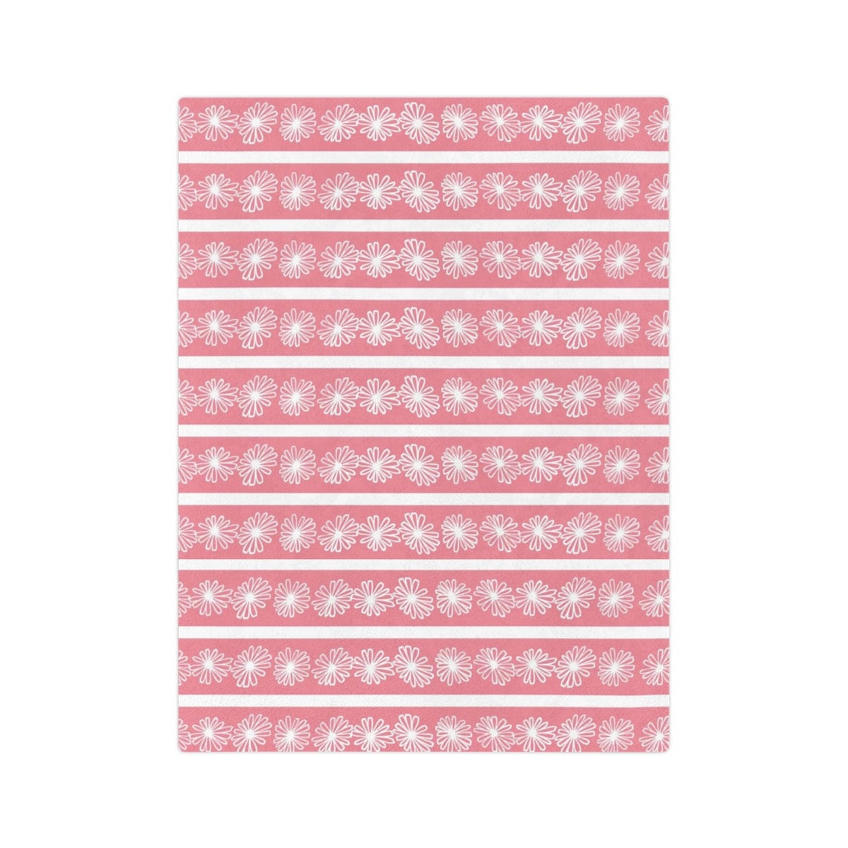 Mod Daisy Pretty Pink Daisy, Cozy Velveteen Minky Blanket Home Decor 80" × 60"