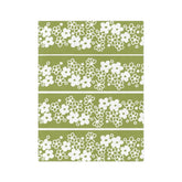 Verde Green Retro Blossom Daisy Cozy Collector, Cozy Velveteen Minky Blanket Home Decor 80" × 60" Mid Century Modern Gal