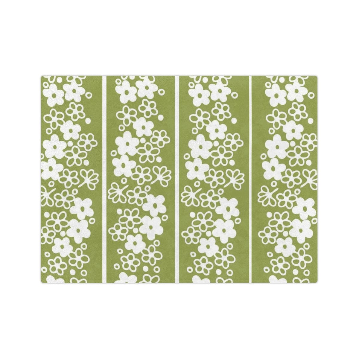 Verde Green Retro Blossom Daisy Cozy Collector, Cozy Velveteen Minky Blanket Home Decor 80" × 60"