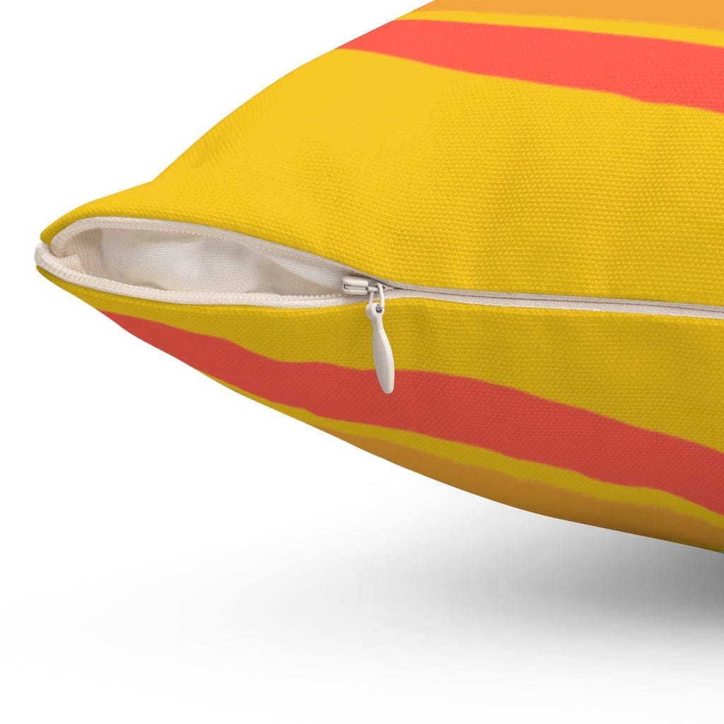 Atomic Cat, Canary Yellow, Rainbow, Mid Century Modern Egg Chair Rainbow, Mid Mod, MCM Groovy Home Decor Throw Pillow Home Decor
