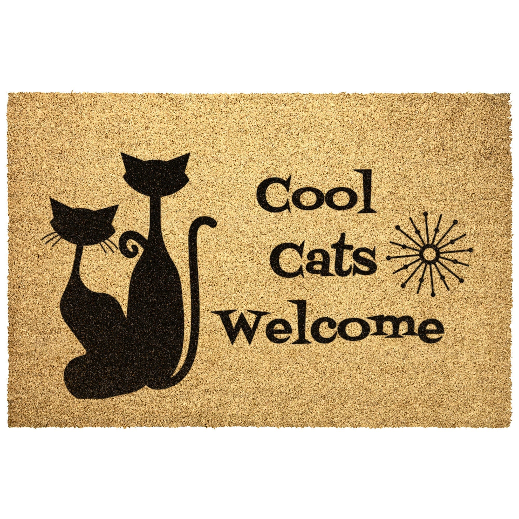 Atomic Cat Cool Cats Welcome Mat Mid Century Modern Home Goods