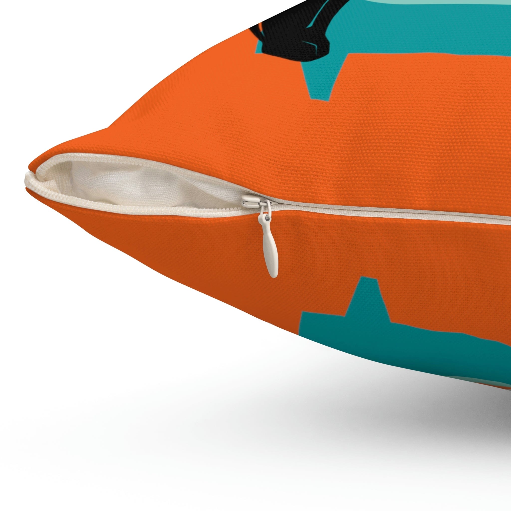 Atomic Cat, Kitschy Home Decor, Mid Century Modern Bold Orange, Sputnik, Retro TV Starburst, Mod Pillow And Insert Home Decor