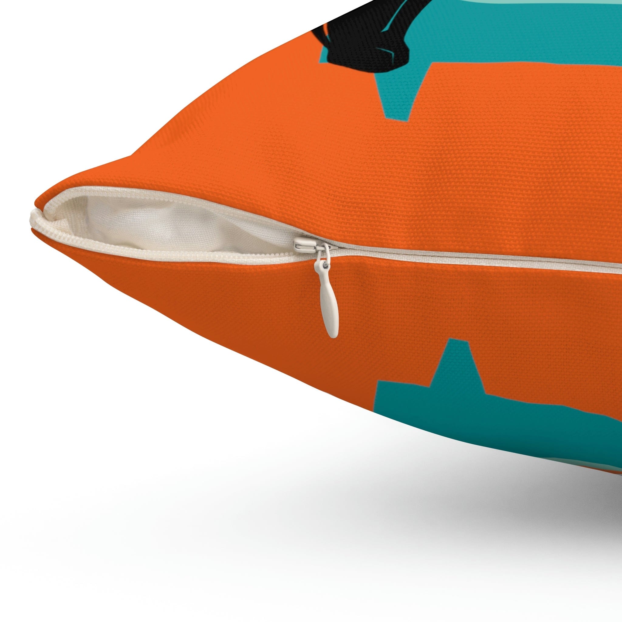 Atomic Cat, Kitschy Home Decor, Mid Century Modern Bold Orange, Sputnik, Retro TV Starburst, Mod Pillow And Insert Home Decor