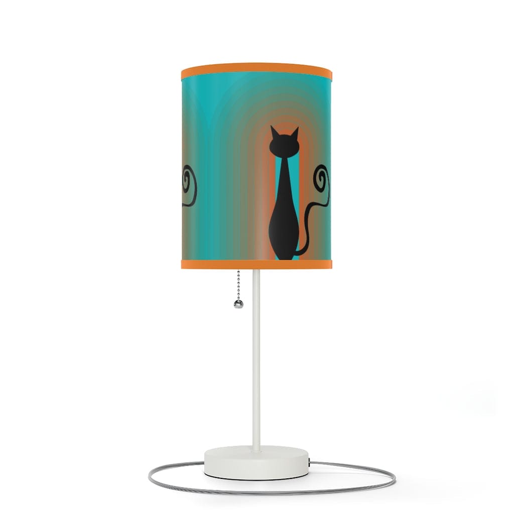 Atomic Cat, Mid Mod, Groovy, Rainbow, Aqua Blue, Orange, 70&