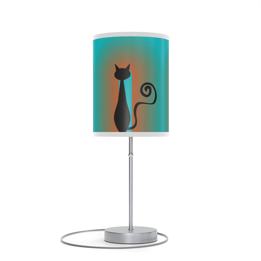 Atomic Cat, Mid Mod, Groovy, Rainbow, Aqua Blue, Orange, 70&