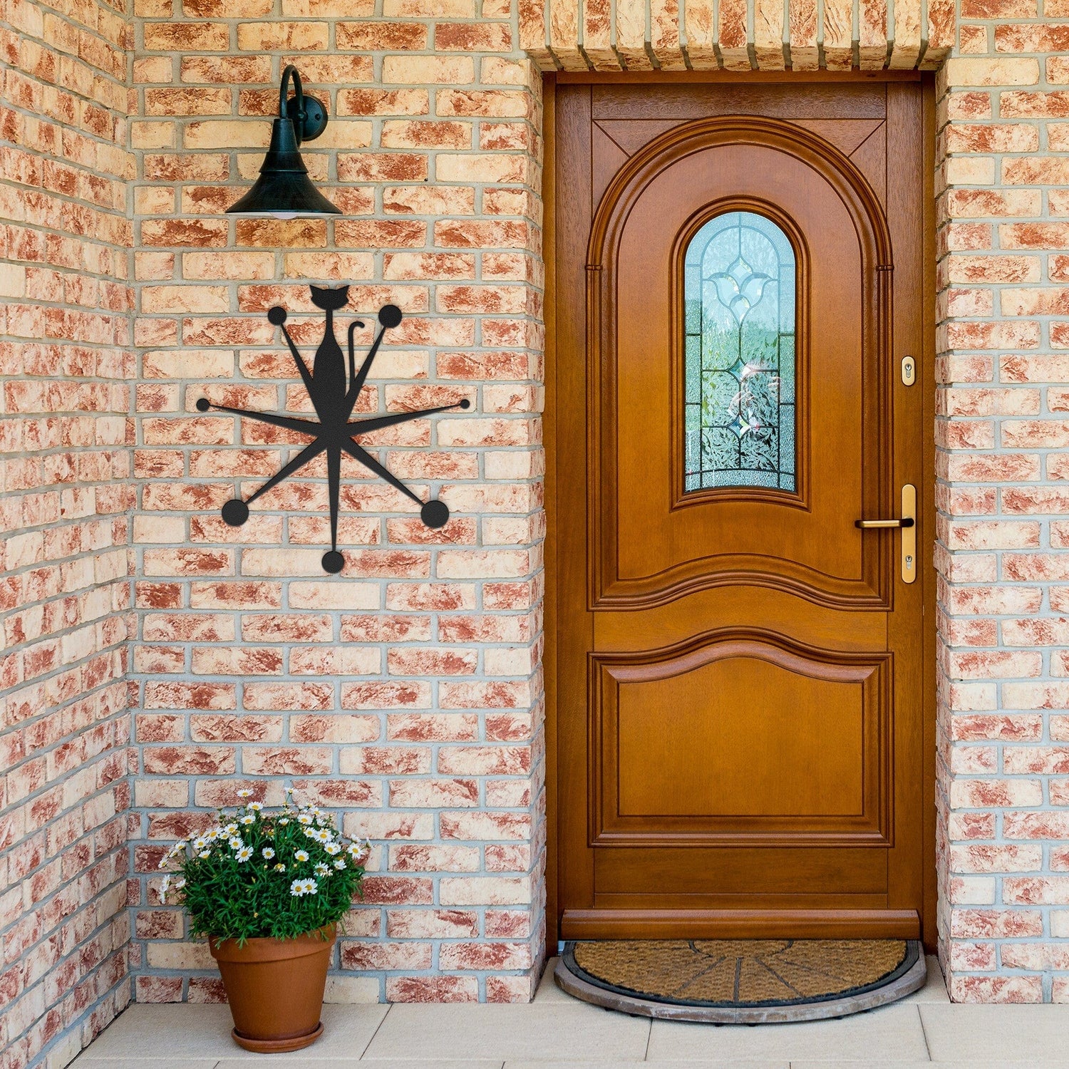 Atomic Cat Starburst Retro Mid Century Modern Metal Wall Art 18 Gauge Steel Wall Art