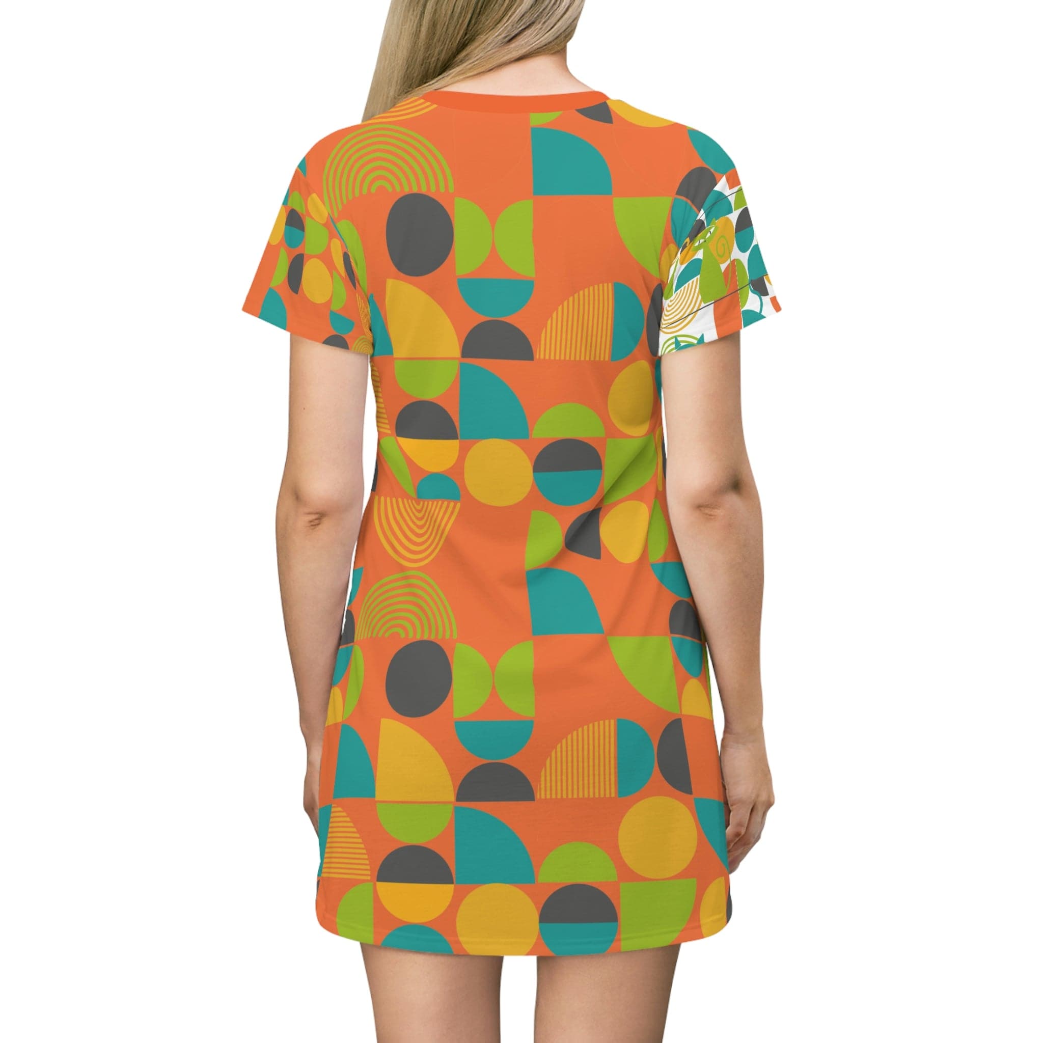 Atomic Cats, Groovy, Geometric, Bold Orange, Yellow, Teal, Funky 70&
