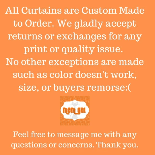 Mid Century Modern Curtains, Atomic Kitties, Geometric, Bold, Colorful, Orange, Teal, Yellow, Funky Fun, Kitsch Retro Window Curtains Home Decor Blackout / 50" × 84"