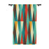 Mid Century Modern, Geometric, Retro, Mod, Teal Blue, Mustard Yellow, Chocolate Brown, Burnt Orange, Blackout Window Curtains Home Decor Blackout / 50" × 84"