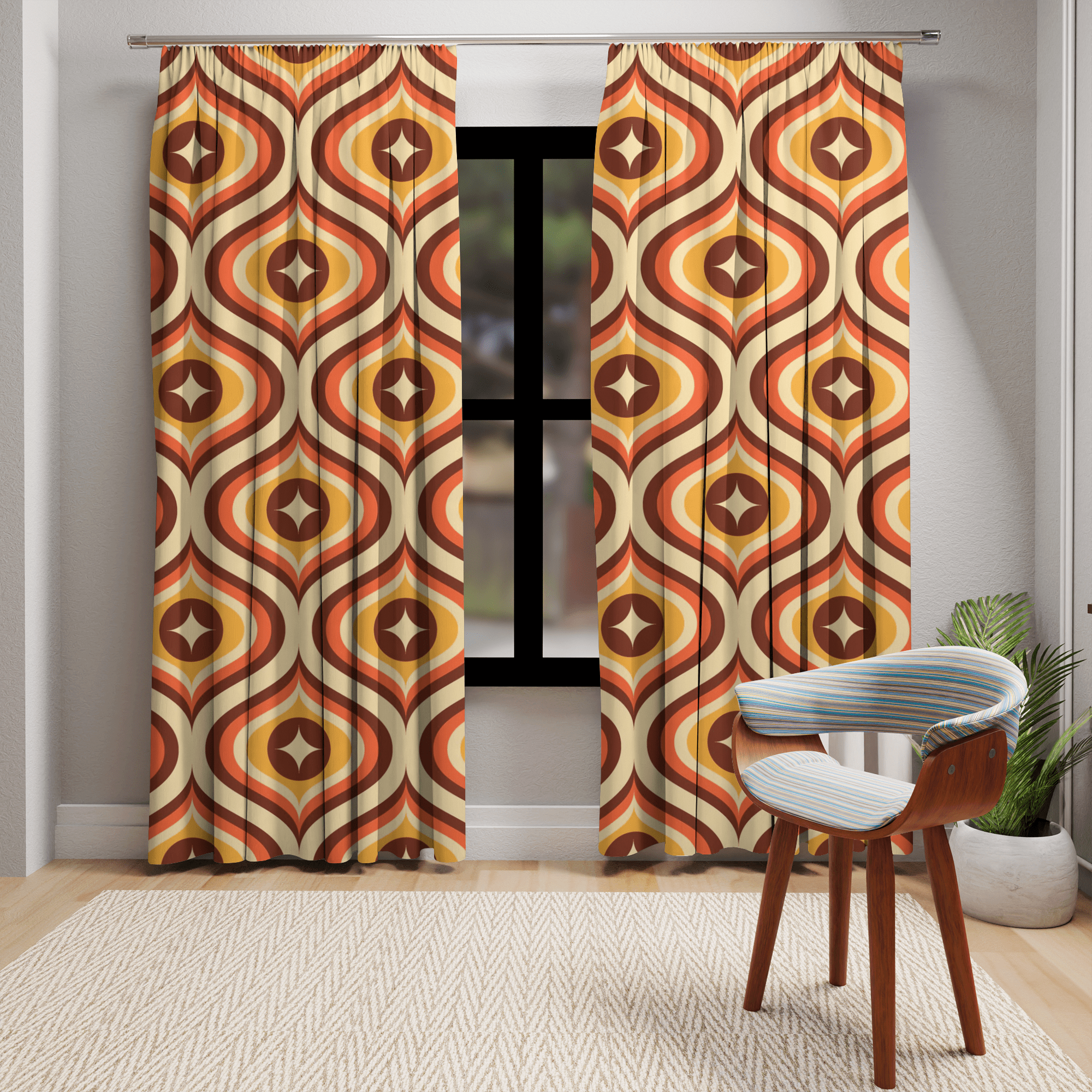 Mid Century Modern Groovy 70&