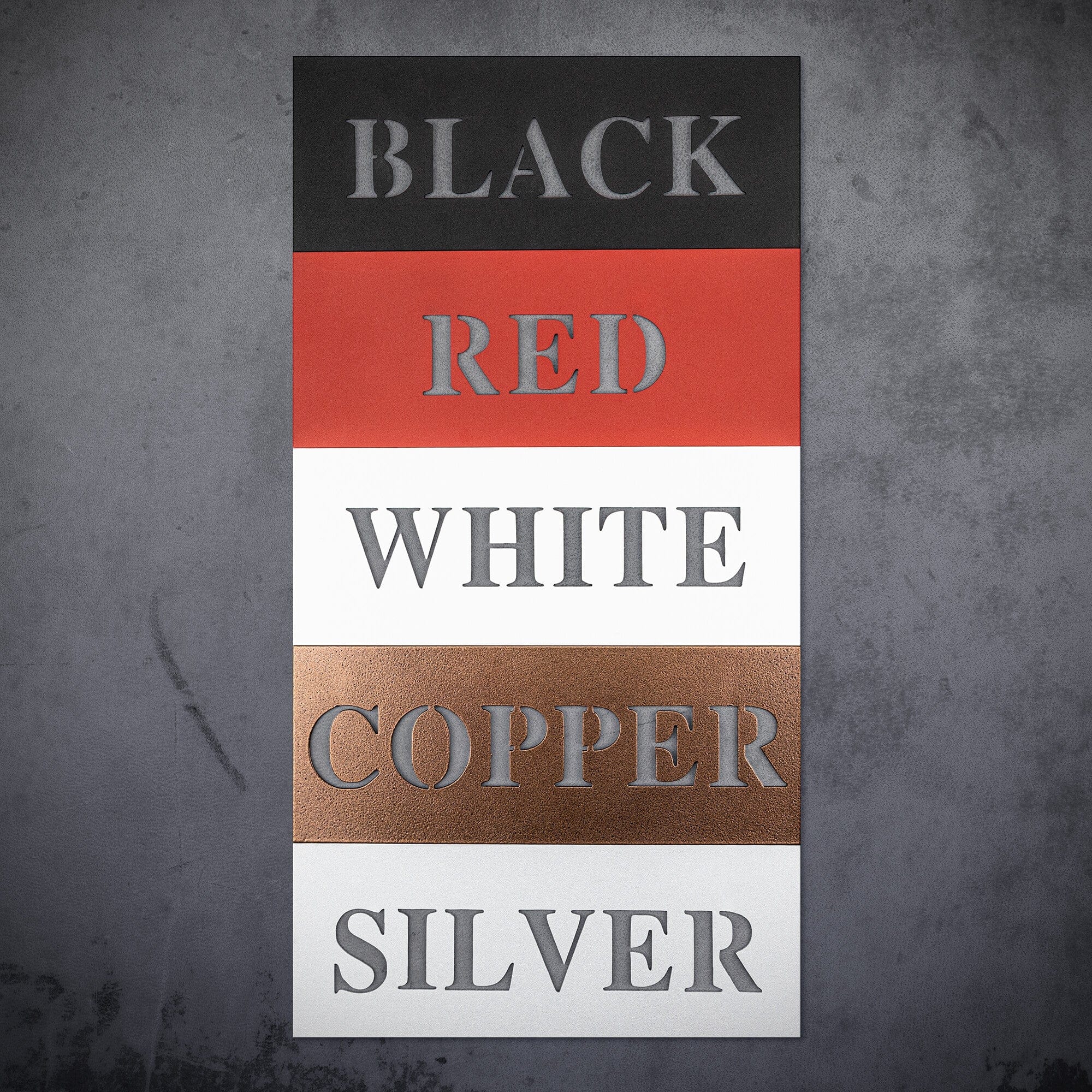 Mid Century Modern, Welcome To Our Home Atomic Metal Wall Art Sign Wall Art Copper / 12 Inch