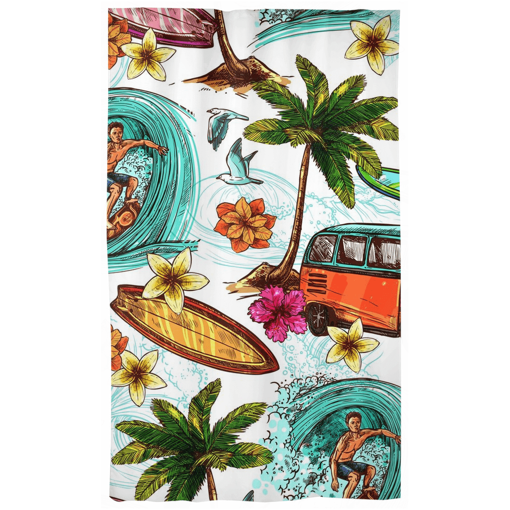 Retro Tropical Paradise, Sun Surf, Vintage 50&