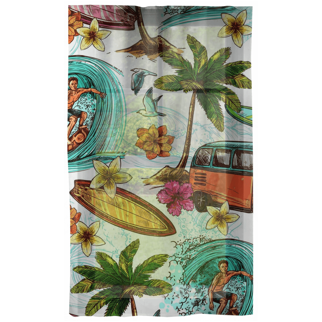 Retro Tropical Paradise, Sun Surf, Vintage 50&