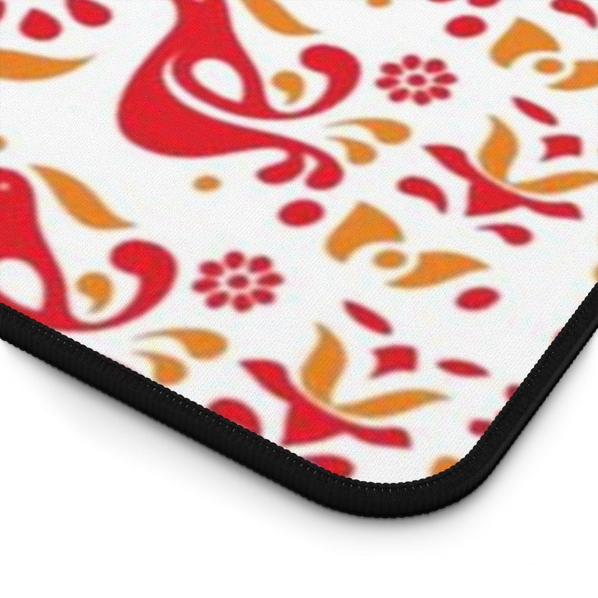 Folk Art, Scandi Red, Yellow Retro Collector Desk Mat Home Decor