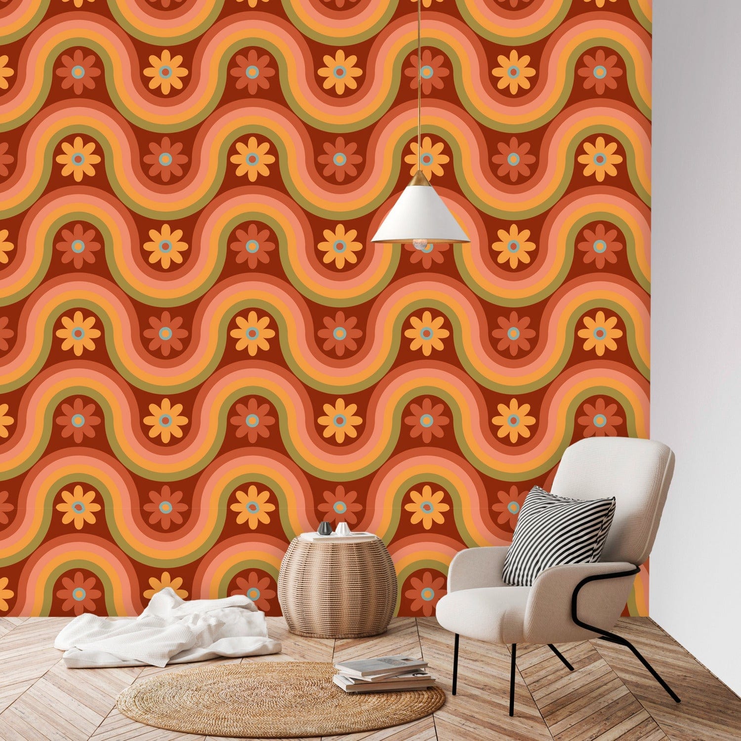 Mid Century Modern, Wall Paper, Groovy 70&