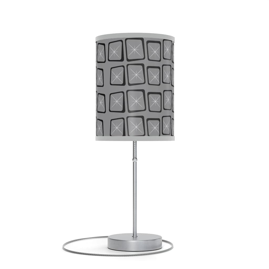 Mid Mod, Modernist, Minimalist, Retro Mid Century Modern, Gray, Black, Geometric Starburst MCM Lamp Home Decor Light grey / Silver / One size