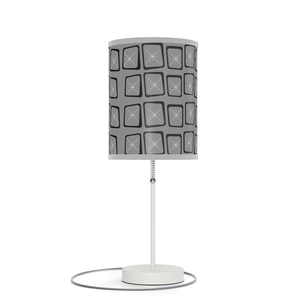Mid Mod, Modernist, Minimalist, Retro Mid Century Modern, Gray, Black, Geometric Starburst MCM Lamp Home Decor Light grey / White / One size