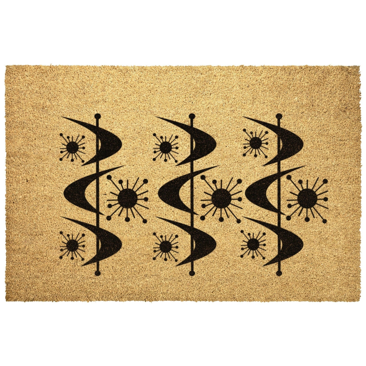 Mid Century Modern Atomic Boomerang Welcome Door Mat Home Goods
