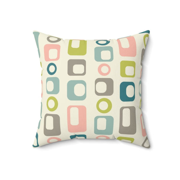 Mid Century Modern Beige, Pink, Mint Green, Teal, MCM Pillow Cushions And Insert
