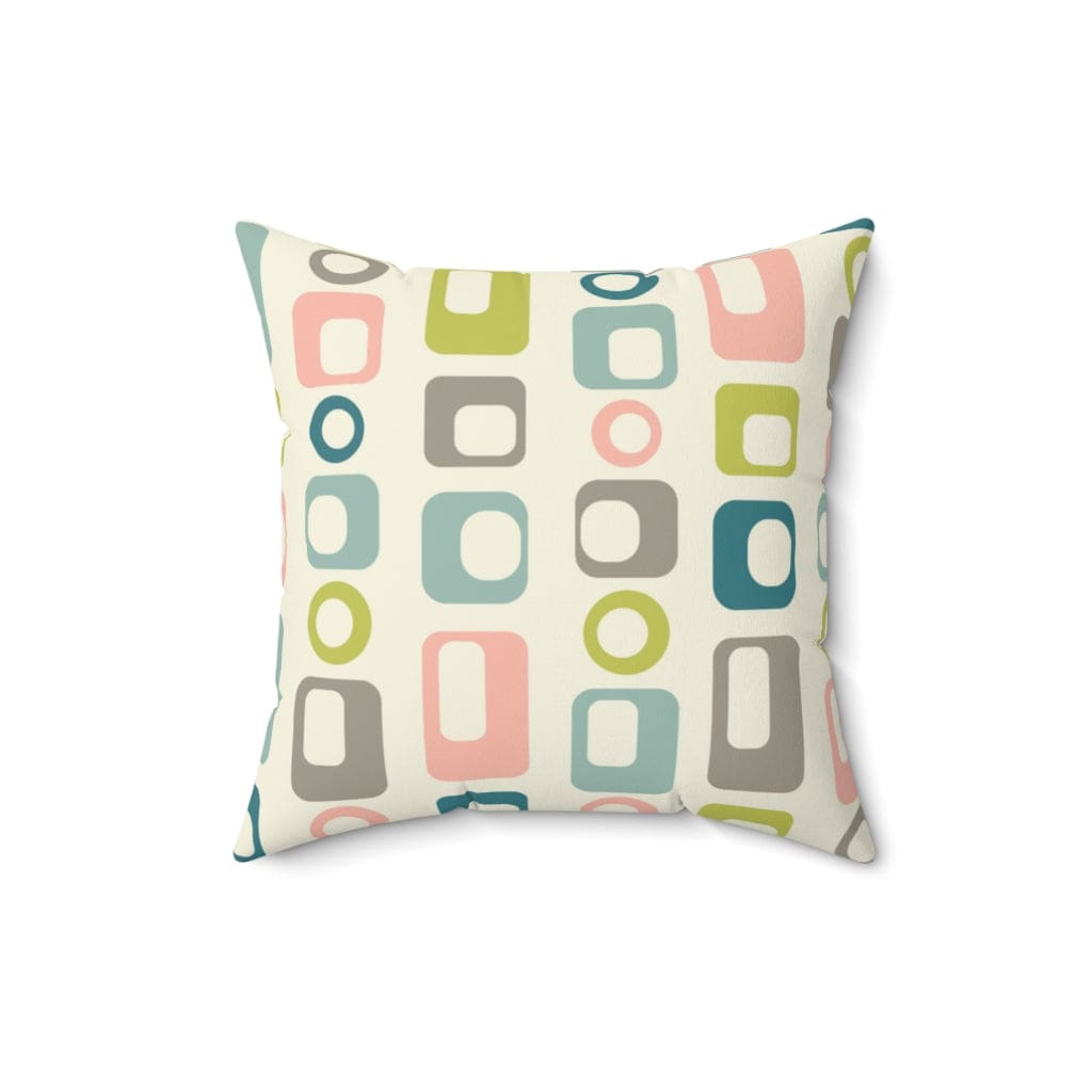 Mid Century Modern Beige, Pink, Mint Green, Teal, MCM Pillow Cushions And Insert Home Decor