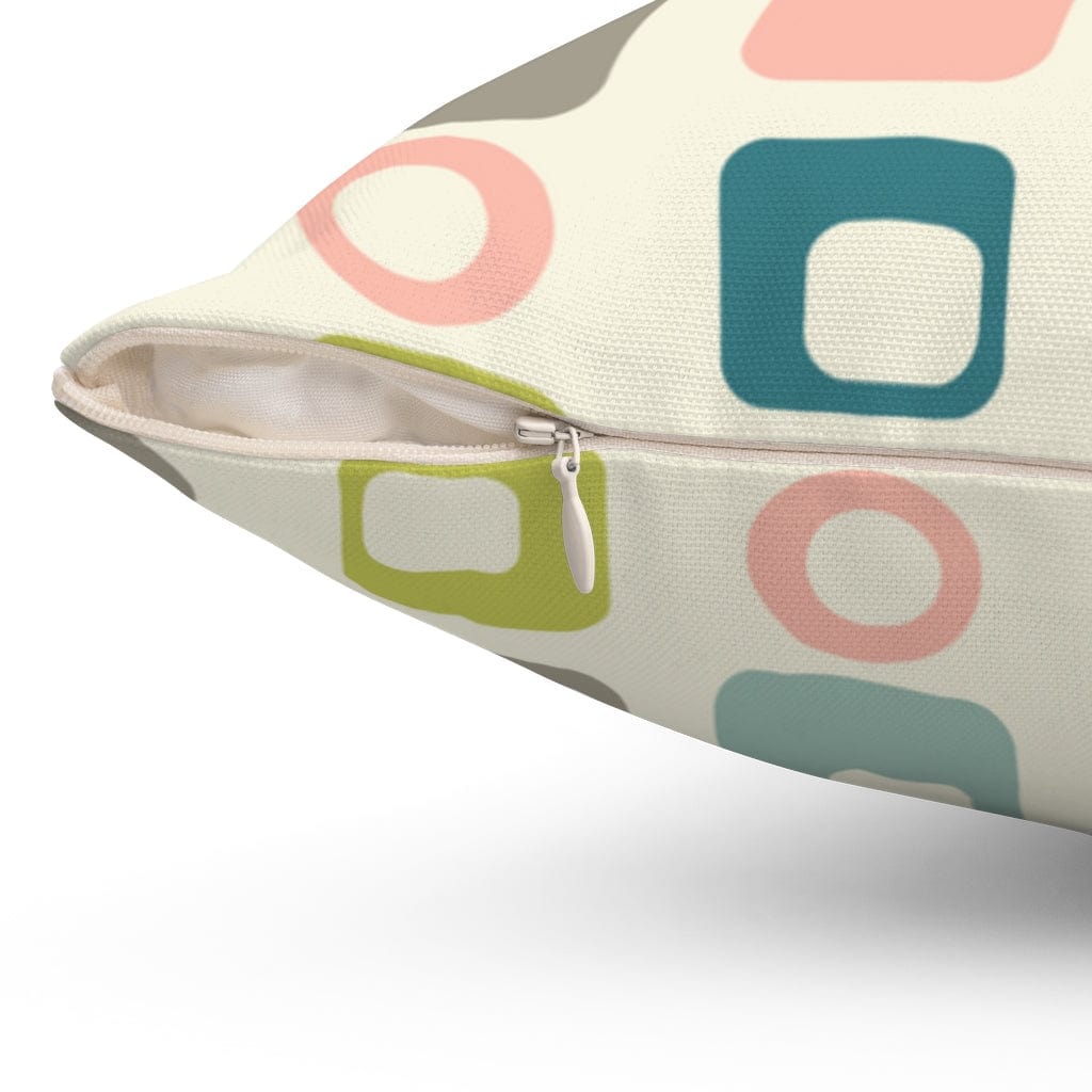 Mid Century Modern Beige, Pink, Mint Green, Teal, MCM Pillow Cushions And Insert Home Decor