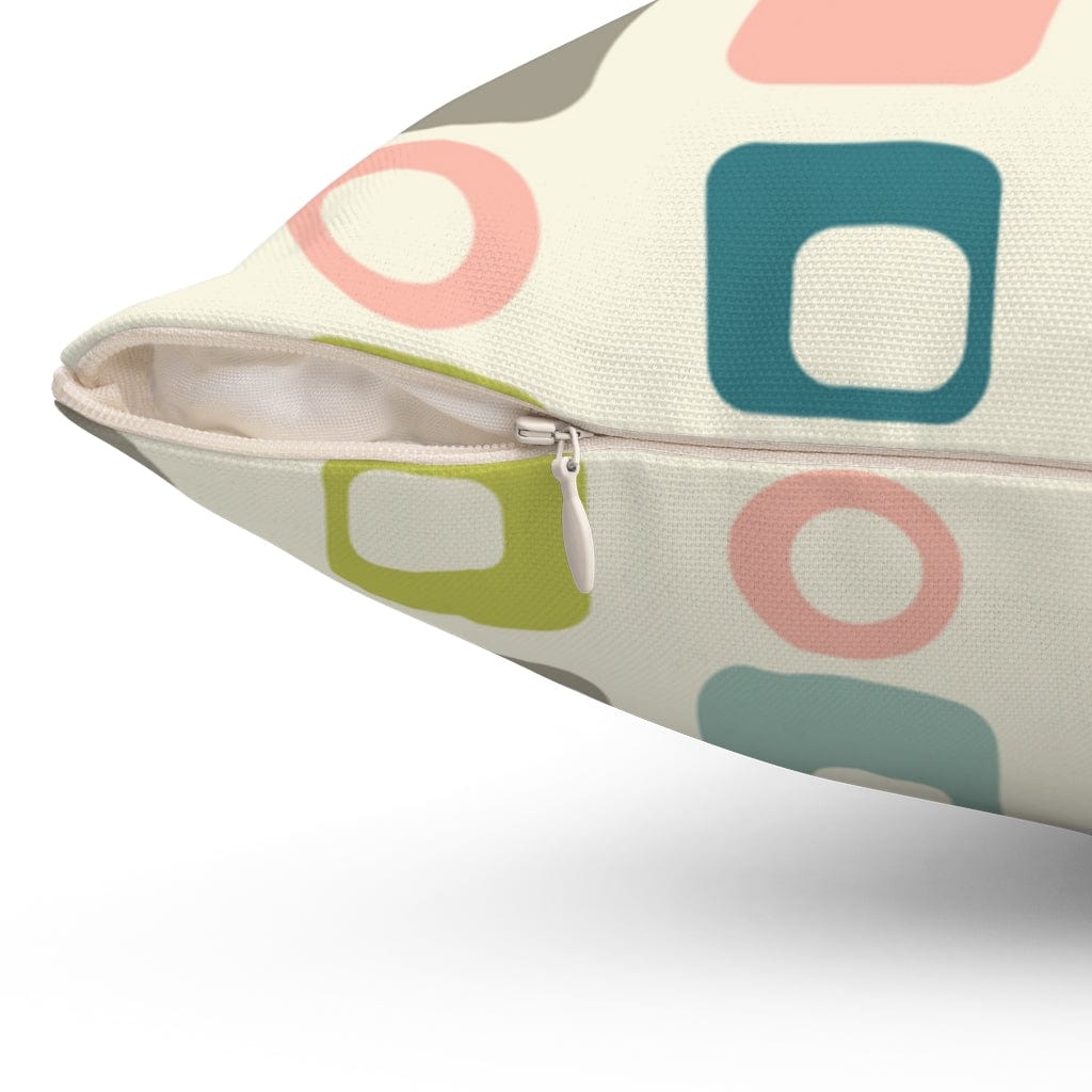 Mid Century Modern Beige, Pink, Mint Green, Teal, MCM Pillow Cushions And Insert Home Decor
