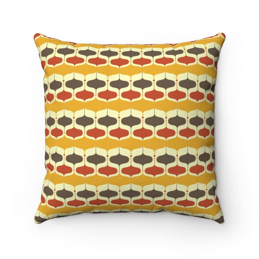 Mid Century Modern Mustard Yellow, Chocolate Brown, Burnt Orange, Geometric GROOVY, Mid Mod MCM Home Decor Throw Pillow Home Decor