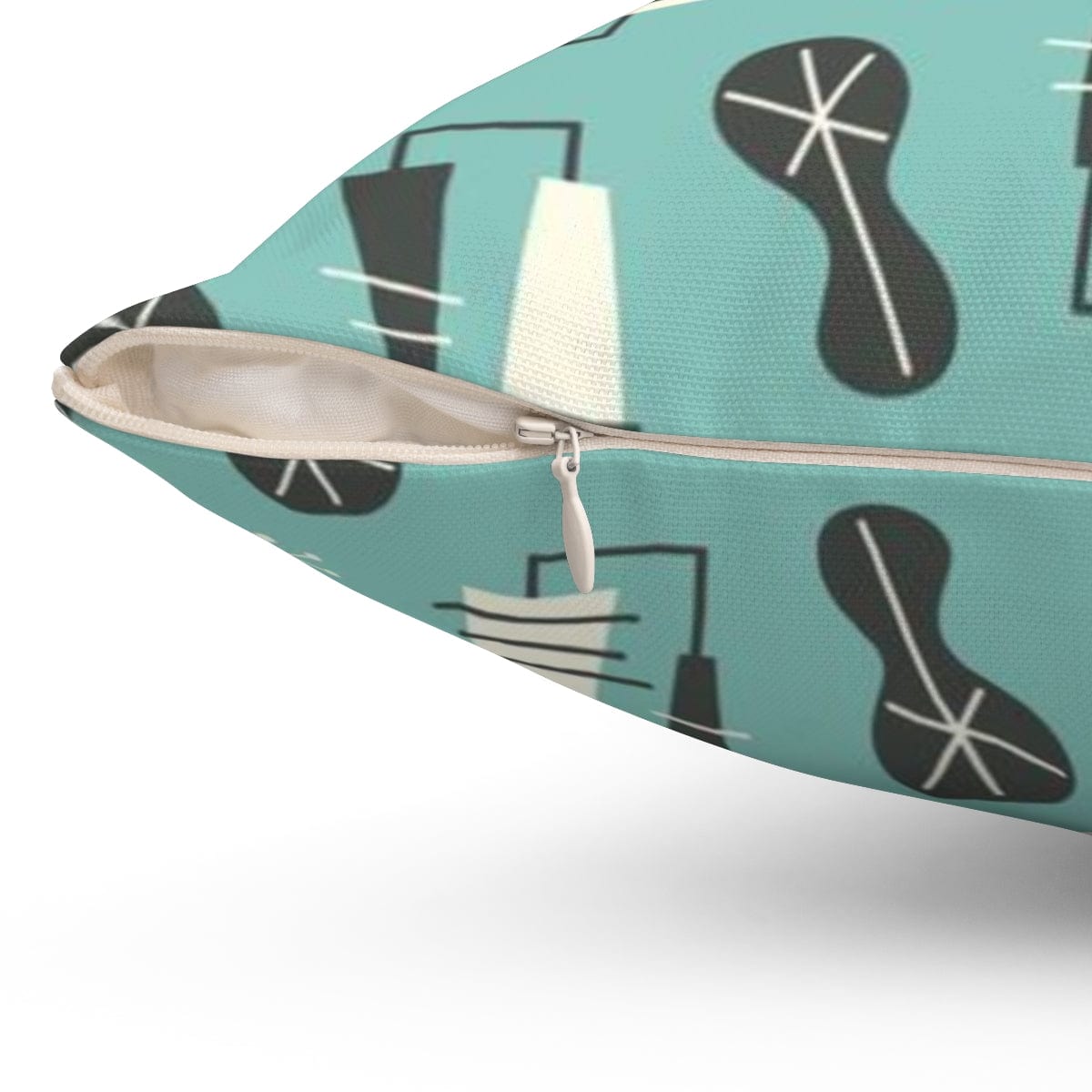 Mid Century Modern Pillows, Atomic 50's Abstract, Geometric Retro, Blue, Gray, White, Couch Cushions Home Decor