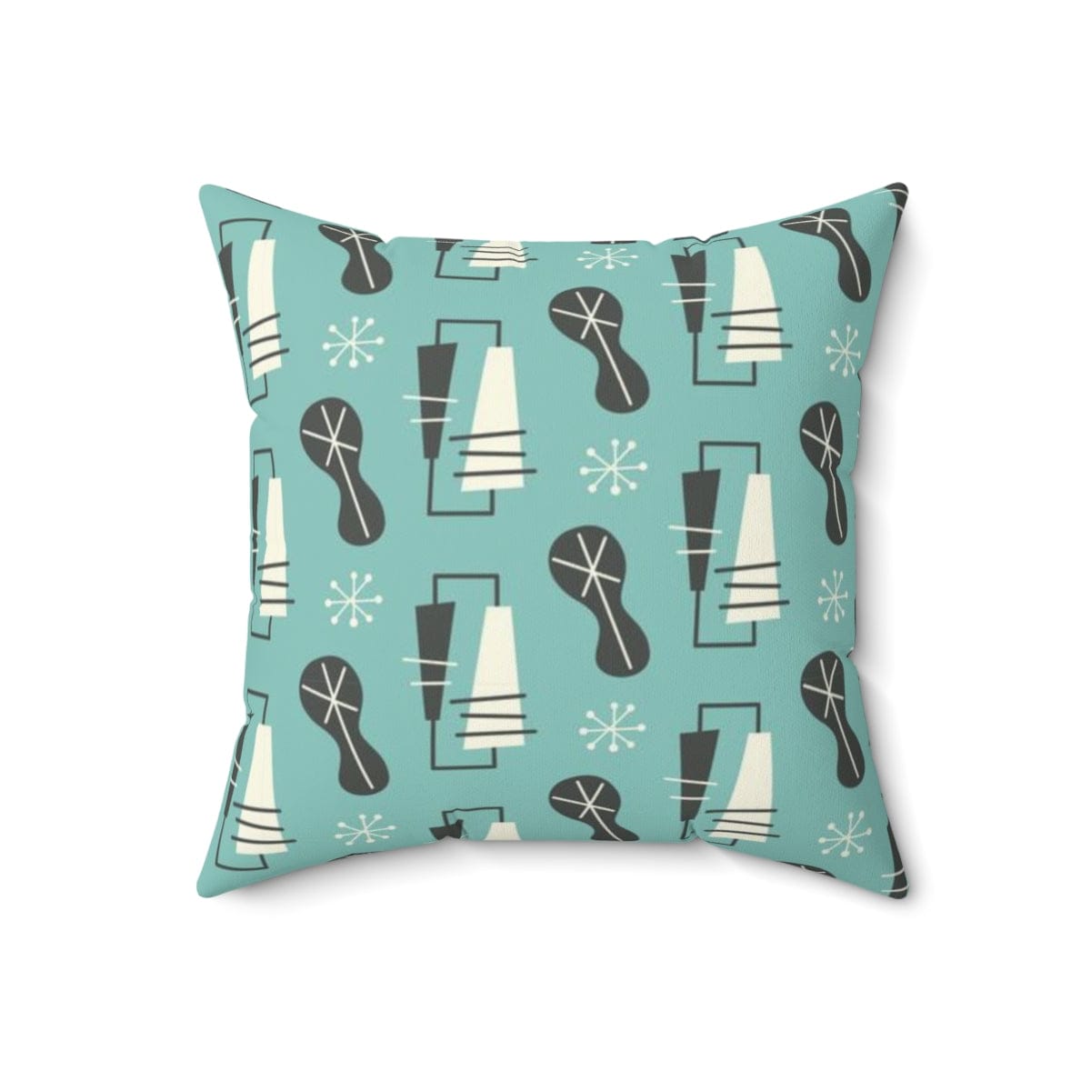 Mid Century Modern Pillows, Atomic 50's Abstract, Geometric Retro, Blue, Gray, White, Couch Cushions Home Decor