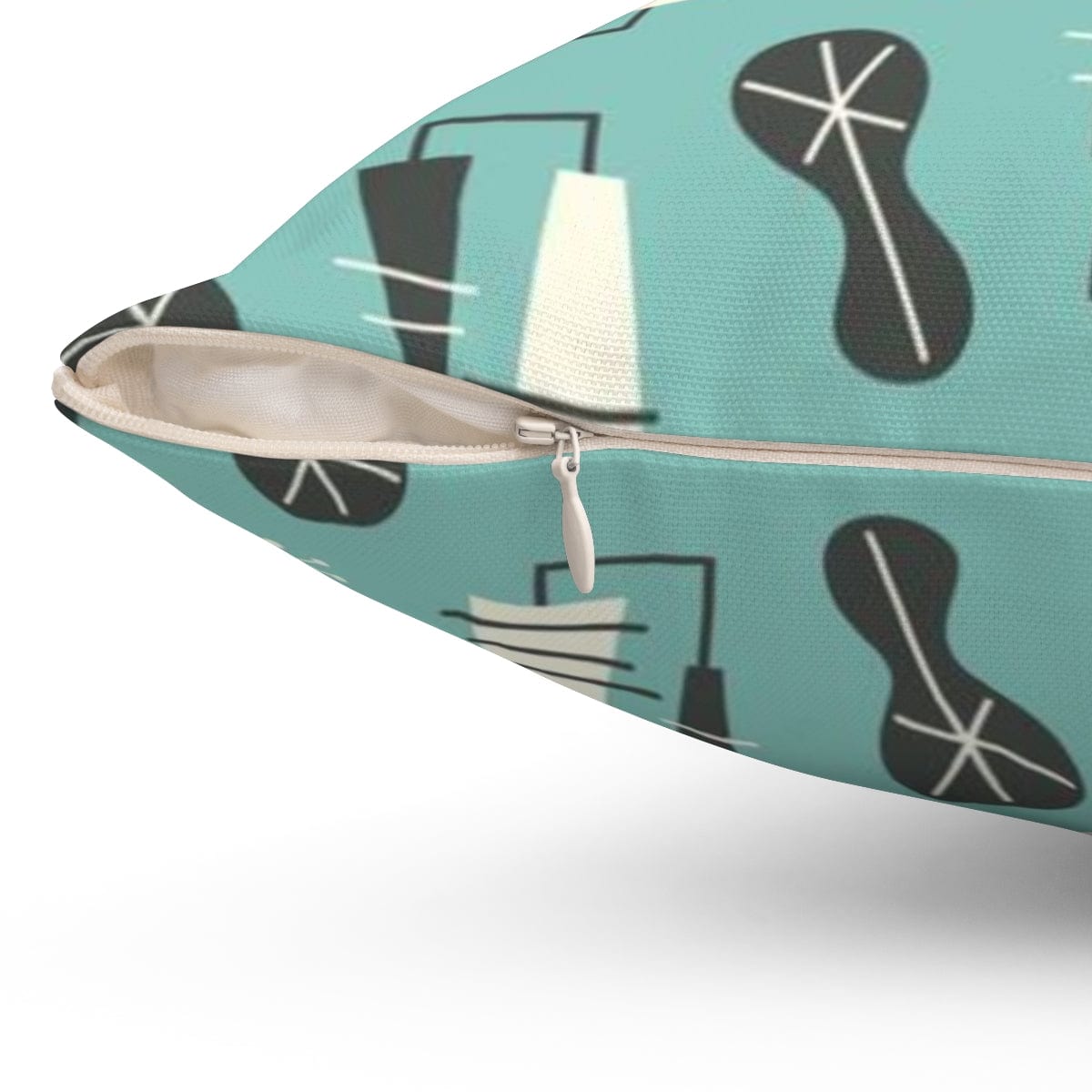 Mid Century Modern Pillows, Atomic 50's Abstract, Geometric Retro, Blue, Gray, White, Couch Cushions Home Decor