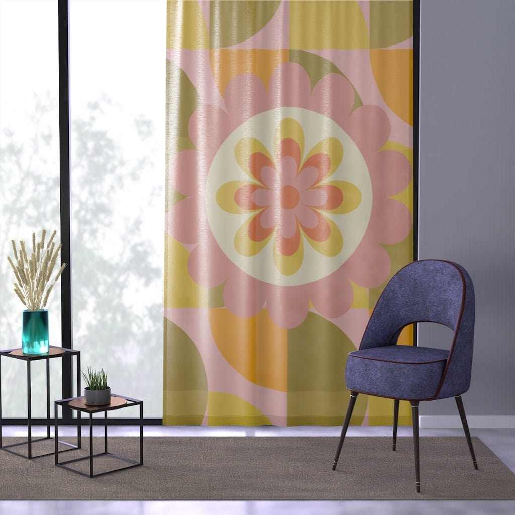 Mid Century Modern, Retro Curtains, 1970&