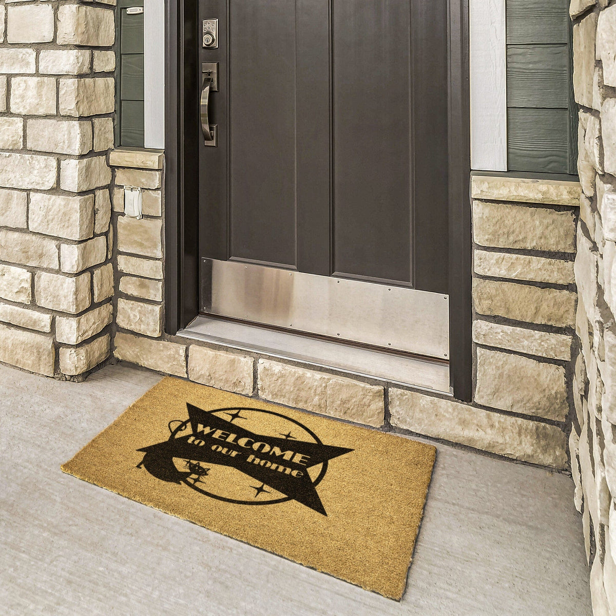 Mid Century Modern Welcome Mat, Atomic Cat Home Goods