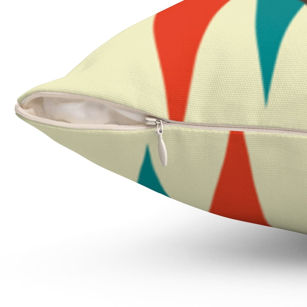 Mid Century Pillows Atomic Starburst Franciscan Design Retro MCM Home Decor Spun Polyester Square Pillow Home Decor