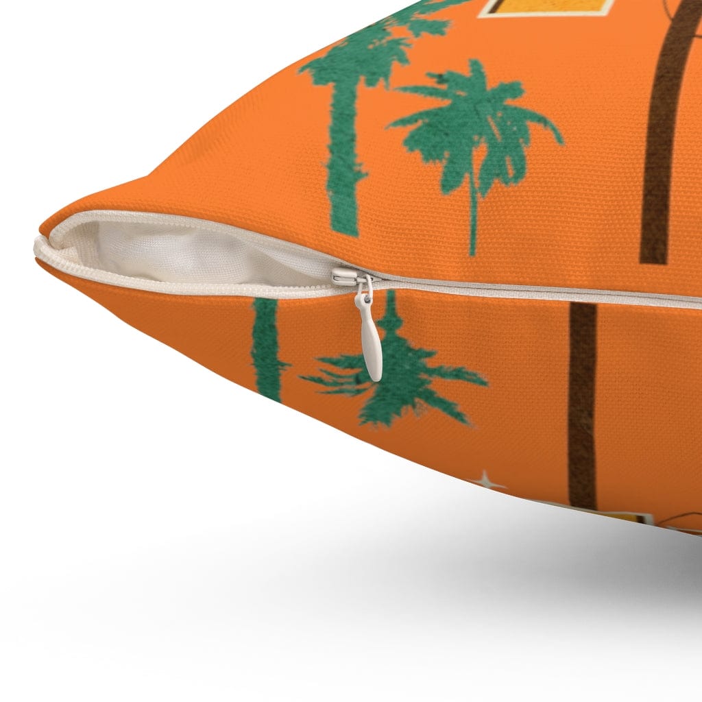 Mid Mod, Atomic Cat, Retro Orange, Brown, The Cat's Meow, Mid Century Modern MCM Pillow Cushion And Insert Home Decor