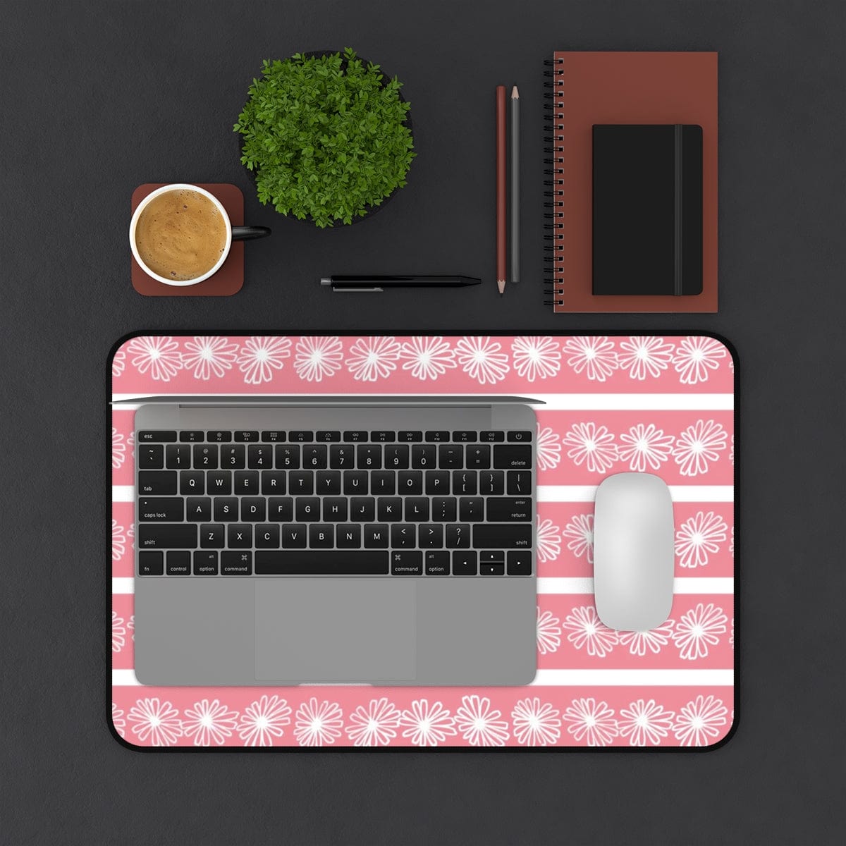 Mod Daisy, Retro Pink, Collectors Desk Mat Home Decor