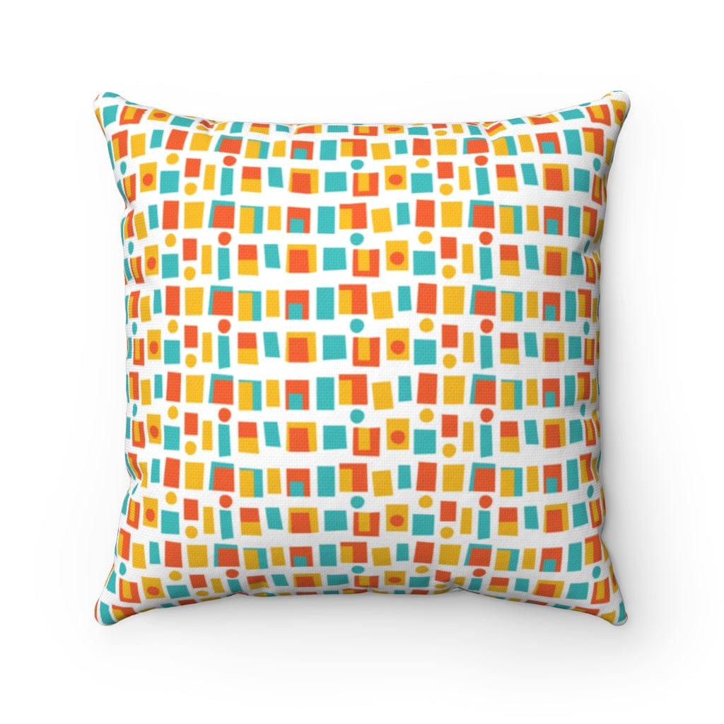 Modern Mid Century Modern Googie Geometric, Teal, Yellow, Burnt Orange, Funky Mid Mod, MCM Home Decor Pillow Home Decor