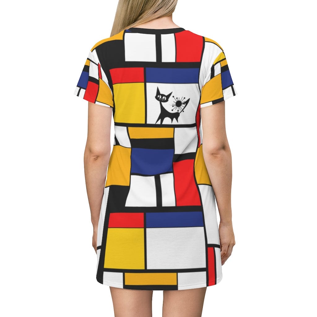 Mondrian Hipster Dress, Mod Cat, Retro Women&