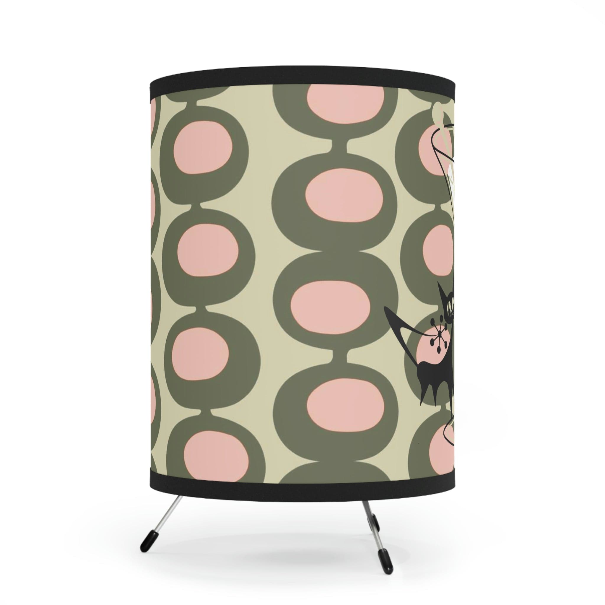 Atomic Lounge, Dirty Martini Atomic Cat, Mid Century Modern Tripod Lamp Home Decor One size / Black