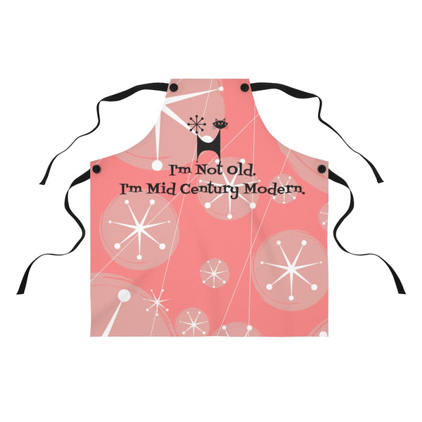 I'm Not Old, I'm Mid Century Modern (™) Atomic Cat, Pink 50's Apron