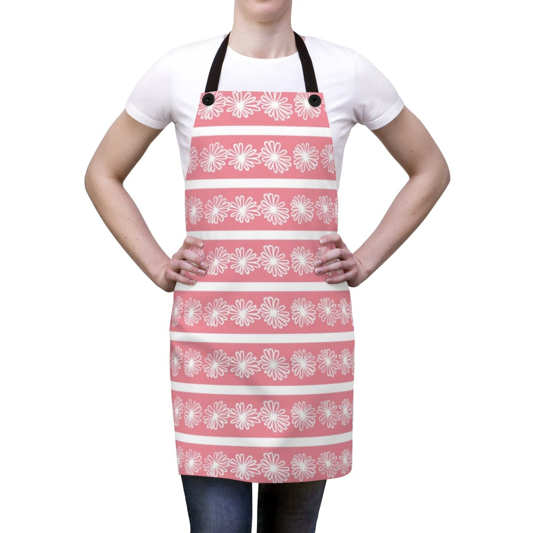 Pink Retro Daisy, Pyrex Lover, Collector, Mid Mod Apron Accessories One Size
