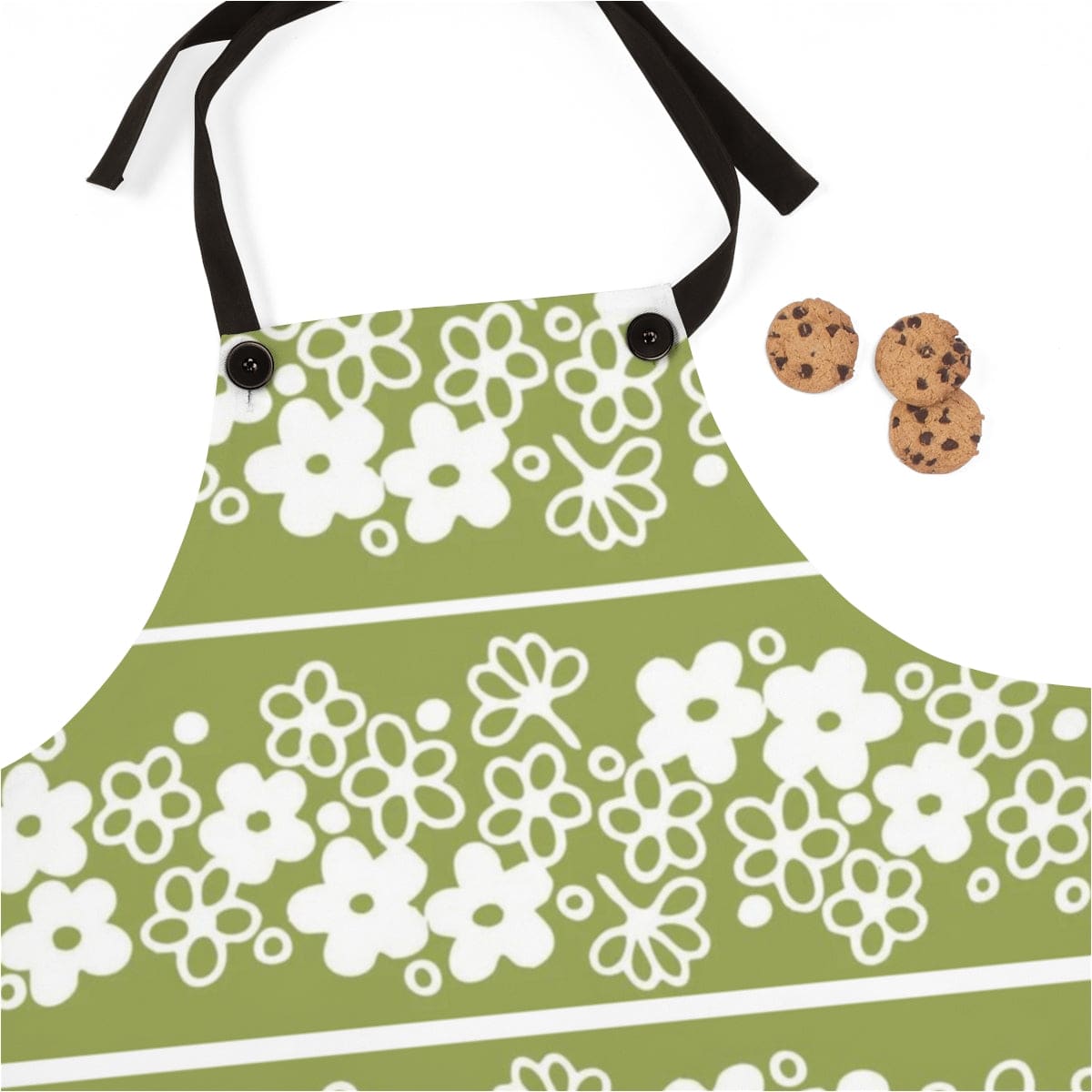 Vintage Green, Sun Blossom Pyrex Lover, Collector, Retro Mod Daisy Apron Gift For Her Accessories One Size